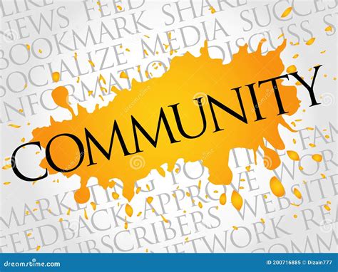 Community Word Cloud Stock Illustration Illustration Of People 200716885