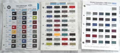 Buy 1978 Chrysler Dodge Plymouth Mopar Dupont Color Paint Chip Chart
