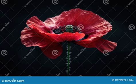 Red Poppy Remembrance: Commemorating Armistice and ANZAC Day on Black