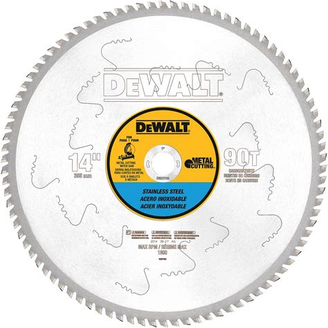 Dewalt Circular Saw Blade Stainless Steel Materials Cut 14 In Blade