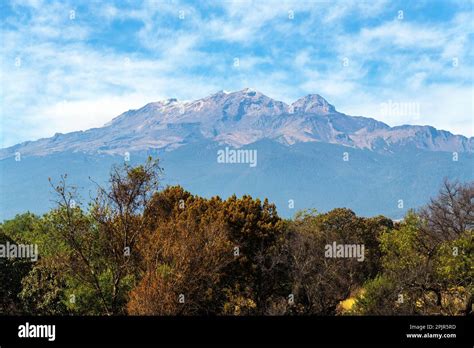 Iztaccihuatl Volcano Between Mexico City And Puebla Mexico Stock Photo