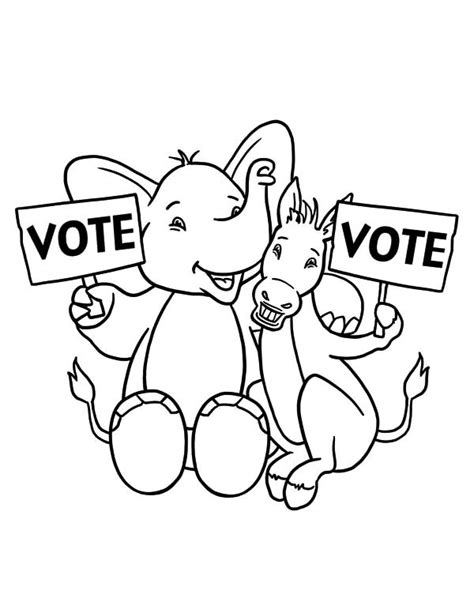 Election Day Coloring Page Coloring Pages