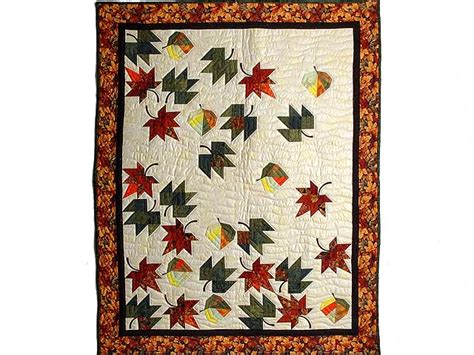 Maple Red And Green Autumn Leaves Throw