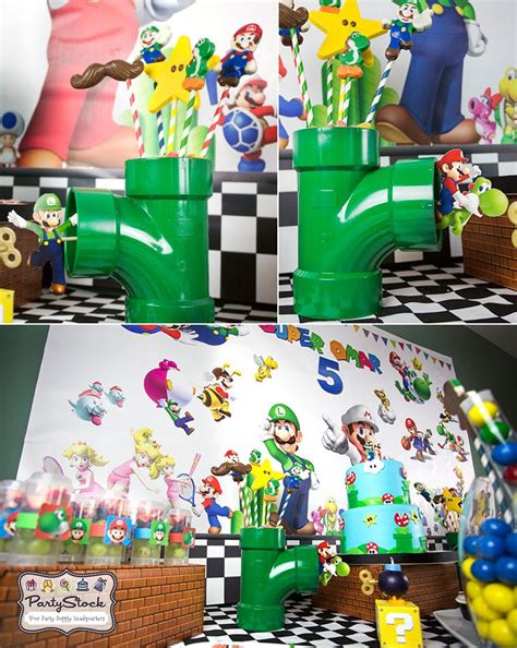 Super Mario Themed Birthday Party Ideas Partystockcablog Super