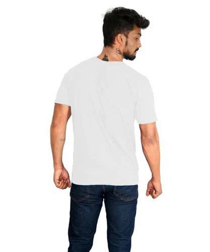 Cotton Mens White Plain T Shirt Round Neck At Rs 148 In New Delhi Id