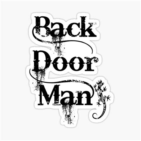back door man sticker for sale by jtk667 redbubble