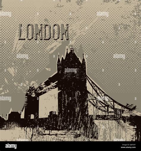 London Tower Bridge Poster Stock Vector Image And Art Alamy