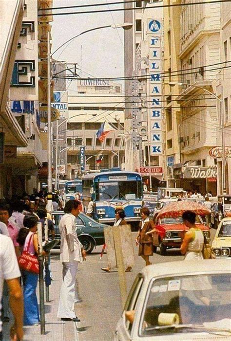 A Busy Escolta Street Manila Circa 1970s Rphilippines