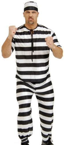 Prisoner Man Adult Costume Size Standardfits Up To 44 Jacket Size