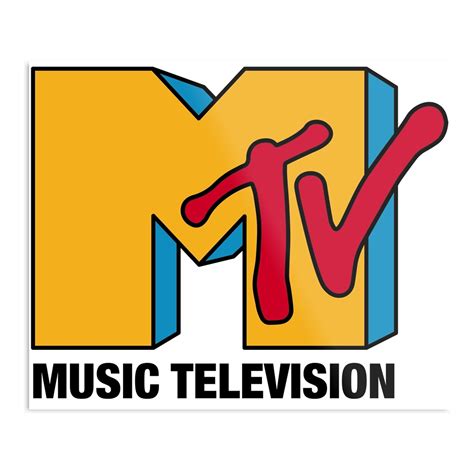 Colorful Mtv Music Television Classic 80s Logo Thumbprint Poster Mail