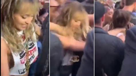 Miley Cyrus Groped By Aggressive Fan In Barcelona In Disturbing Video The Courier Mail