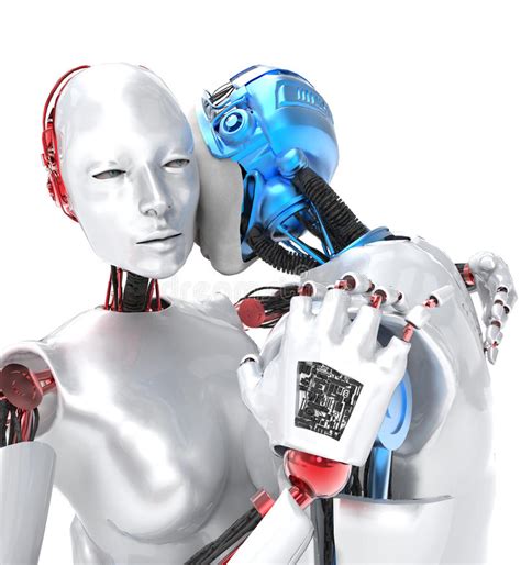Two Robots In Love Stock Illustration Image Of Circuit 59603593