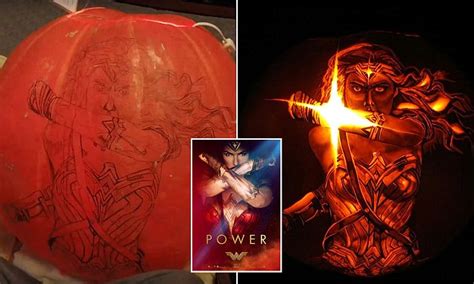 Wonder Woman Pumpkin Carving In Mesmerizing Video Daily Mail Online