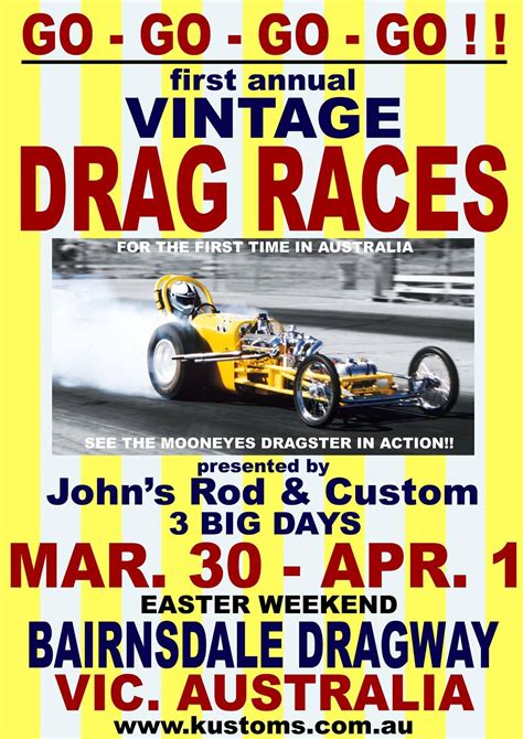 Image Result For Vintage Drag Racing Posters Racing Posters Drag Racing Time In Australia