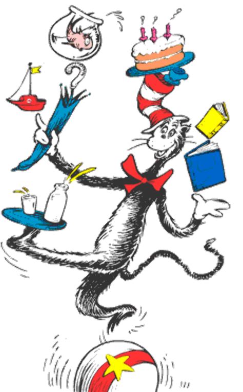 Download High Quality Cat In The Hat Clipart Birthday Transparent Png
