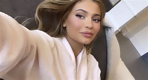 Kylie Jenner Pushes Lip And Cheek Blush Topless