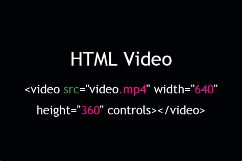 Html Video How To Embed Videos In Web Pages