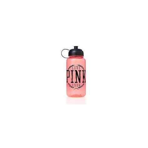 Pink Victoria Secret Water Bottle Pink Black Love Pink Liked On