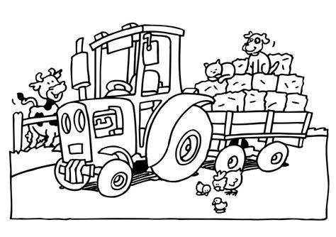 Coloriages à imprimer  Tracteur, numéro  128661