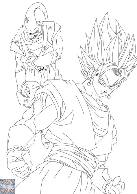 Gambar Dragon Ball Super Vegito Coloring Pages Sketch Page Di Rebanas