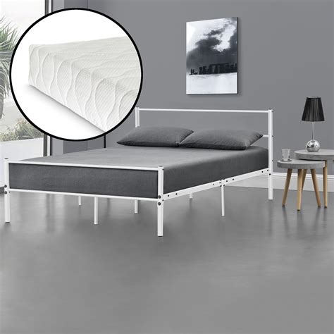 I letti matrimoniali di mondo convenienza. en.casa®Letto di metallo matrimoniale con materasso e ...