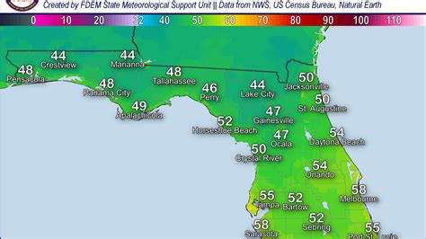 Florida Weather Cooler Temperatures From Pensacola To West Palm Beach