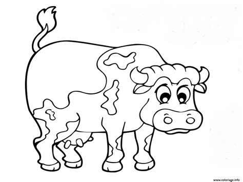 Coloriage Animaux De La Ferme Vache