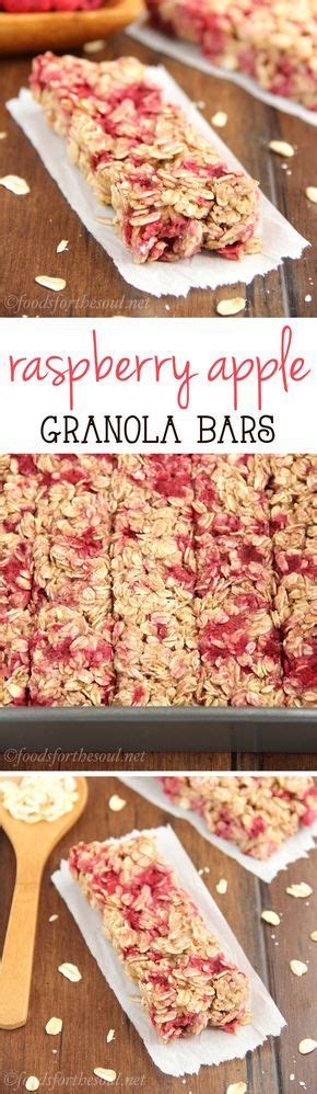 This easy and homemade healthy granola bars recipe is packed with rolled oats, crispy cereal, & mini chocolate chips! An easy recipe for healthy Chewy Raspberry Apple Granola ...