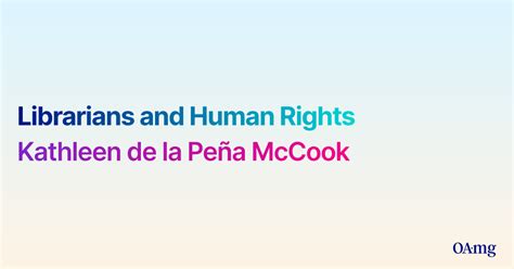 Pdf Librarians And Human Rights By Kathleen De La Peña Mccook · Oamg