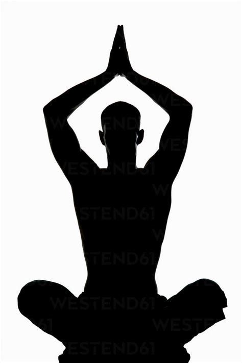 Man Exercising Yoga Silhouette Stock Photo