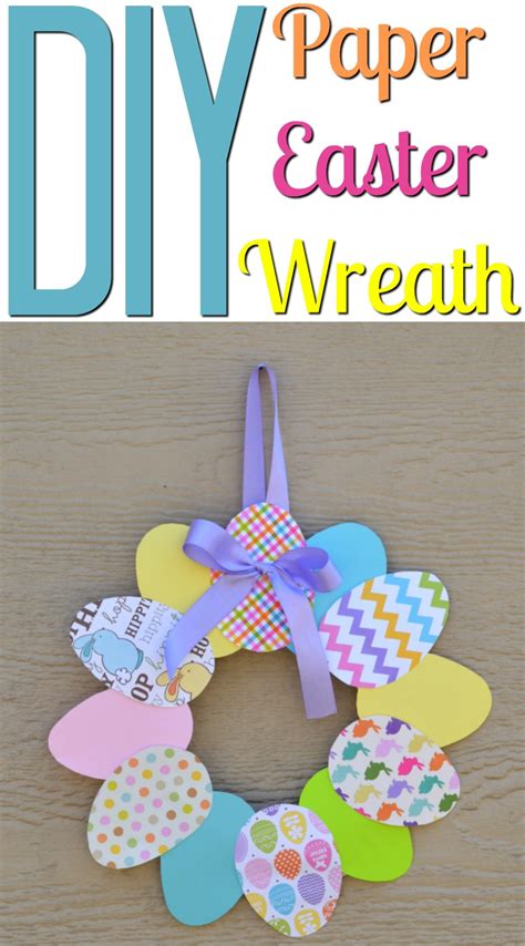 DIY Paper Easter Wreath - A Little Craft In Your Day