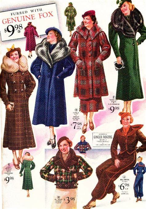 1936 Winter Coats Shop Vintage Inspired 1930s Coats At 1930s Fashion Retro