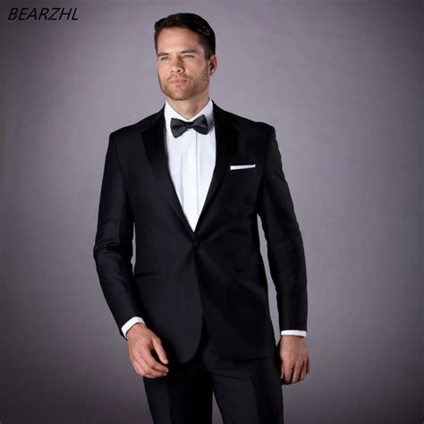 Wedding Tuxedo Black Men Suit Groom Wear Classic Suit 2017 Bespoke