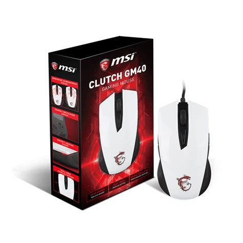 Msi Clutch Gm40 White Gaming Mouse Taipei For Computers Jordan