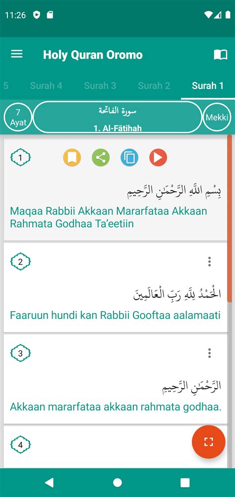 Holy Quran Afaan Oromoo For Android Download