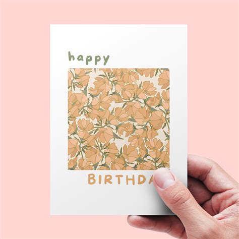 Editable Birthday Card Happy Birthday Card Digital Card Etsy