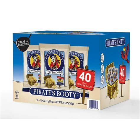 Pirates Booty Aged White Cheddar Popcorn 40 Ct —