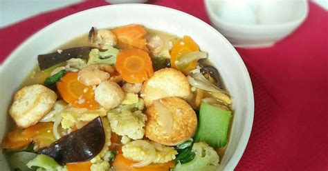 Sajian oriental, lengkap dengan protein nabati dan hewani? Resep Sapo Tahu oleh Nur Sabatiana - Cookpad