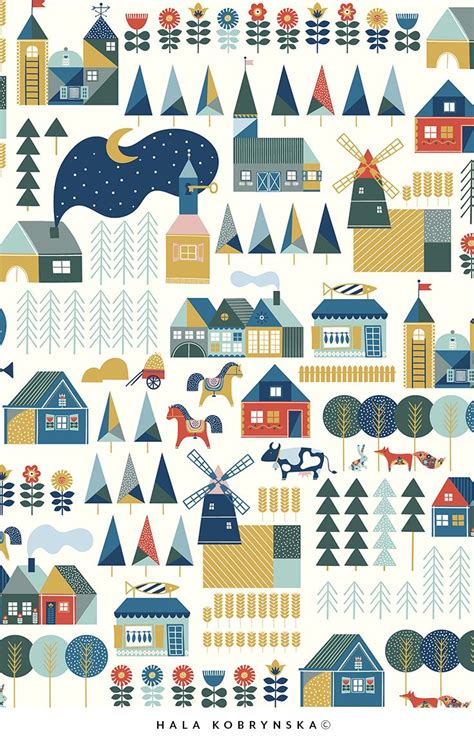 Seamless Pattern With Scandinavian House In Pastel Colors Hygge Cozy