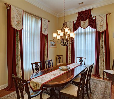 Elegant Custom Window Treatments Traditional Dining Room New York