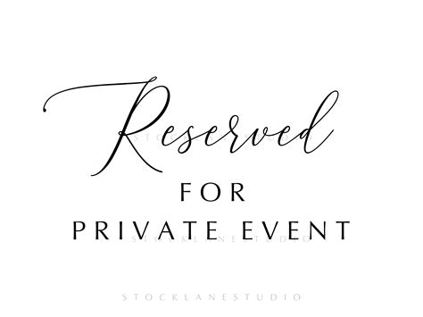 Printable Closed For Private Event Sign In Black And White Do Etsy