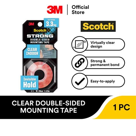 3m Scotch Clear Double Sided Mounting Tape 19 Mm X 15 M Ntuc Fairprice