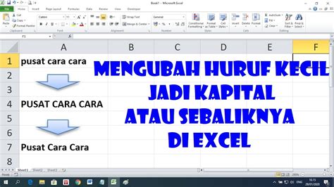 Cara Merubah Huruf Kecil Menjadi Kapital Di Excel