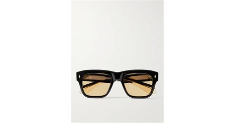 Jacques Marie Mage Cash Square Frame Acetate Sunglasses In Black For