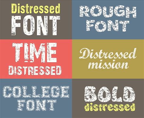 Bundle Distressed Font Grunge Font Varsity Distressed Monogram