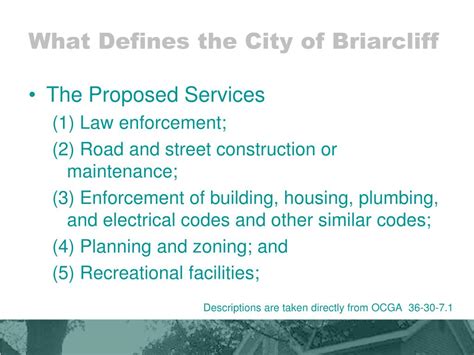 Ppt City Of Briarcliff Initiative Powerpoint Presentation Free