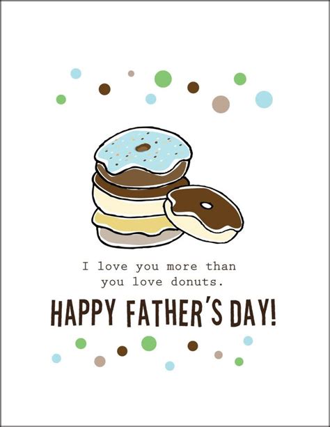 Father S Day Donut Card Free Printable Pinned And Done Pinterest Donuts Father S Day