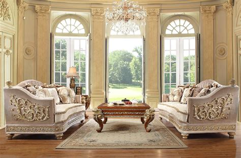 Hd 814 Homey Design Upholstery Living Room Set Victorian