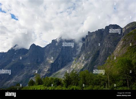 Trollveggen Troll Wall Shear Mountain Cliffs More Og Romsdal Norway