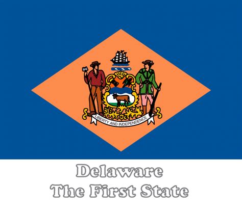 Large Horizontal Printable Delaware State Flag From
